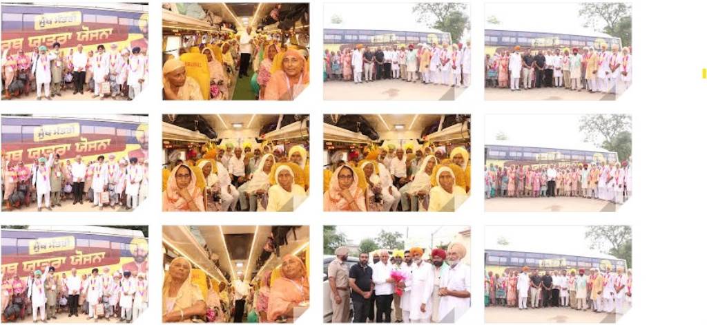 Cabinet Minister Barinder Goyal flagged off buses loaded with devotees under the Chief Ministers Pilgrimage Scheme